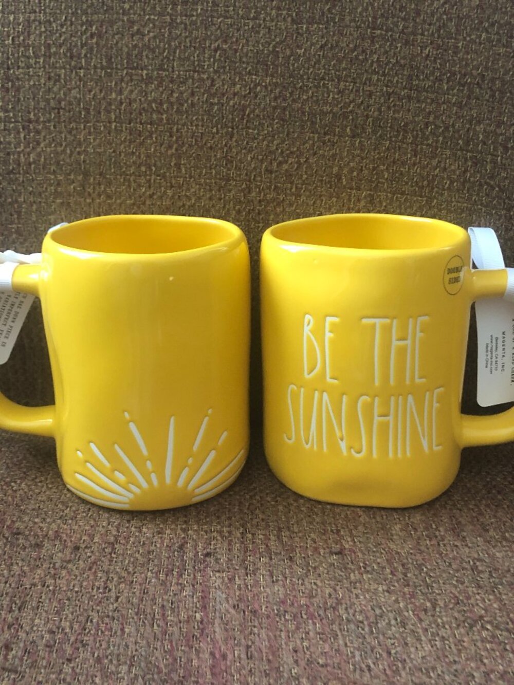 NWT Rae Dunn "Be The Sunshine" Bright Yellow Mug